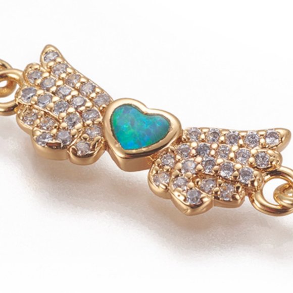 NWOT beautiful rhinestone & opal Gold slide bolo adjustable Bracelet 2/$10 - Picture 2 of 5